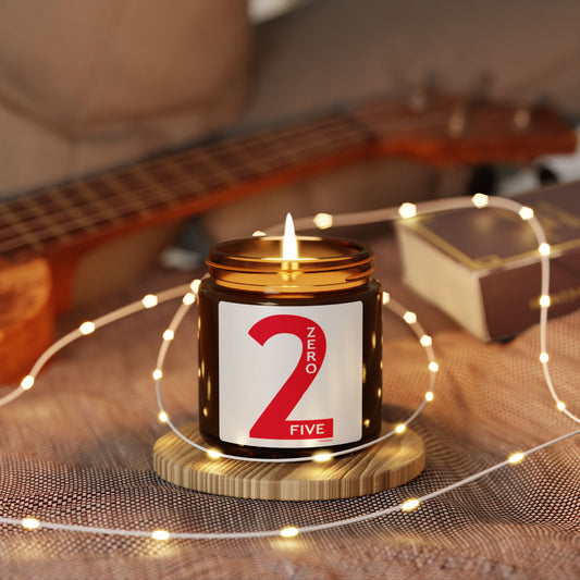 2-Zero-5 Scented Soy Candle (Multi-Size, Amber Jar)
