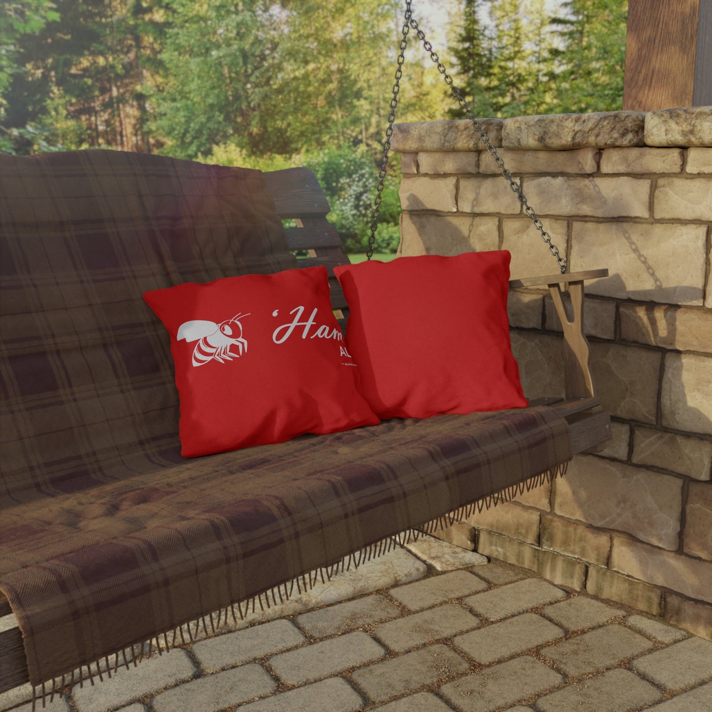 Bee-Ham Outdoor Pillow – Script Design