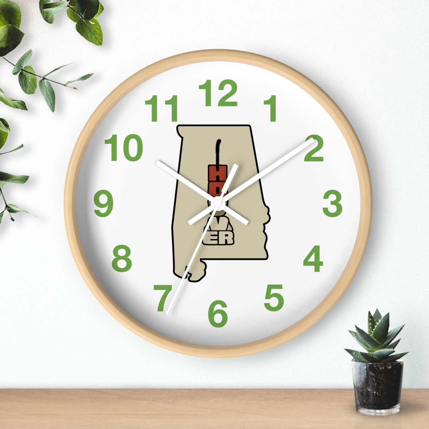 Home State; Hoover, Alabama Wall Clock