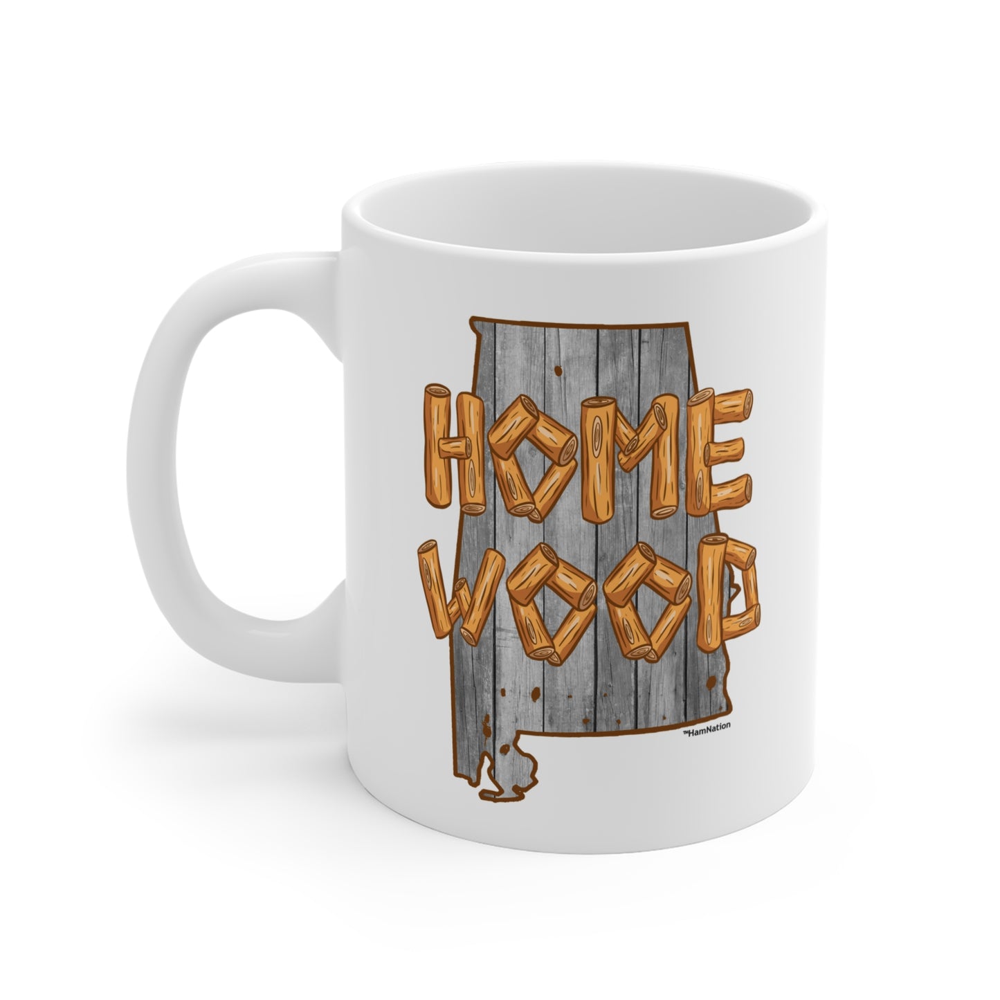 Homewood City Mug — "Home Wood" Rustic Alabama Coffee Cup