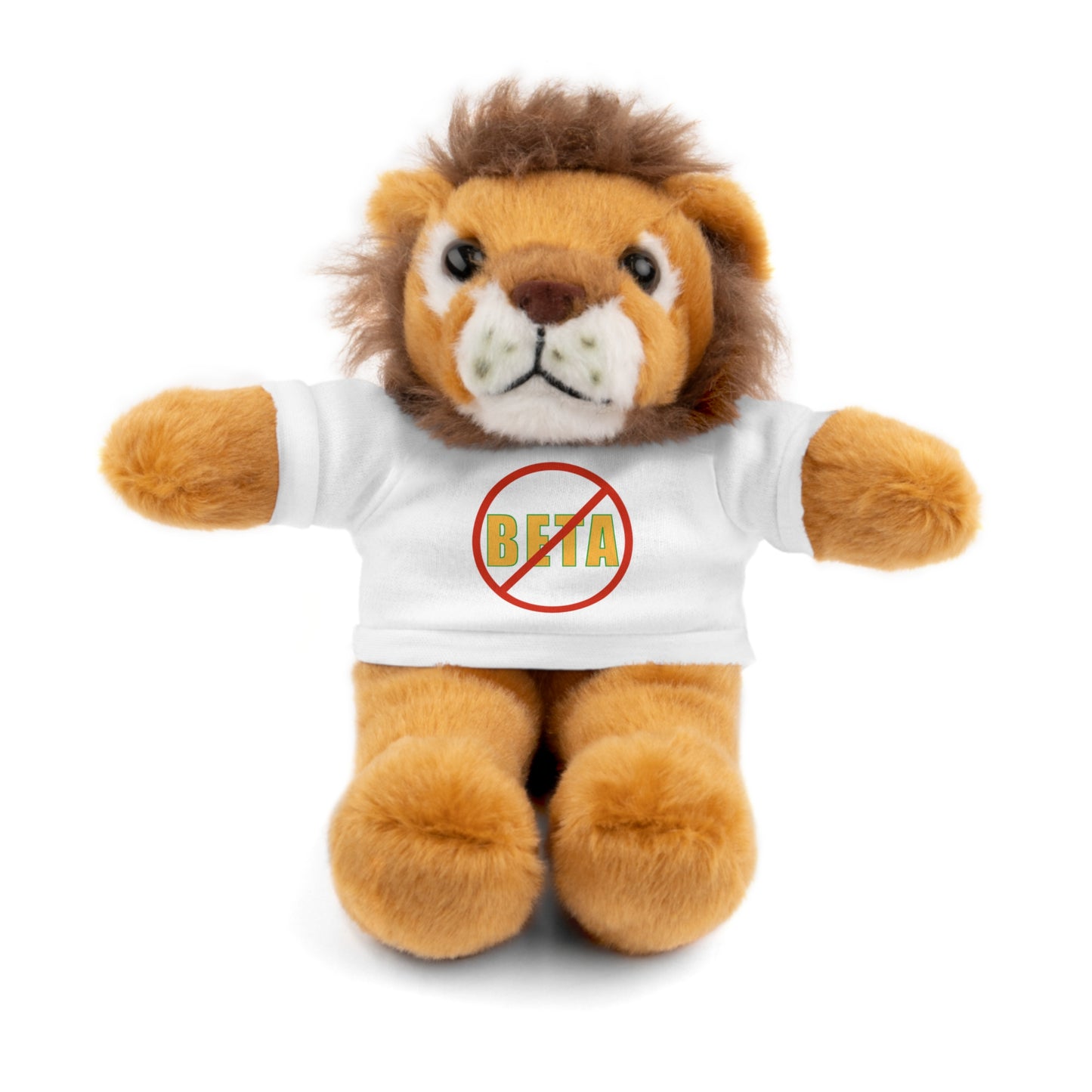 "No Beta Males" Stuffed Lion