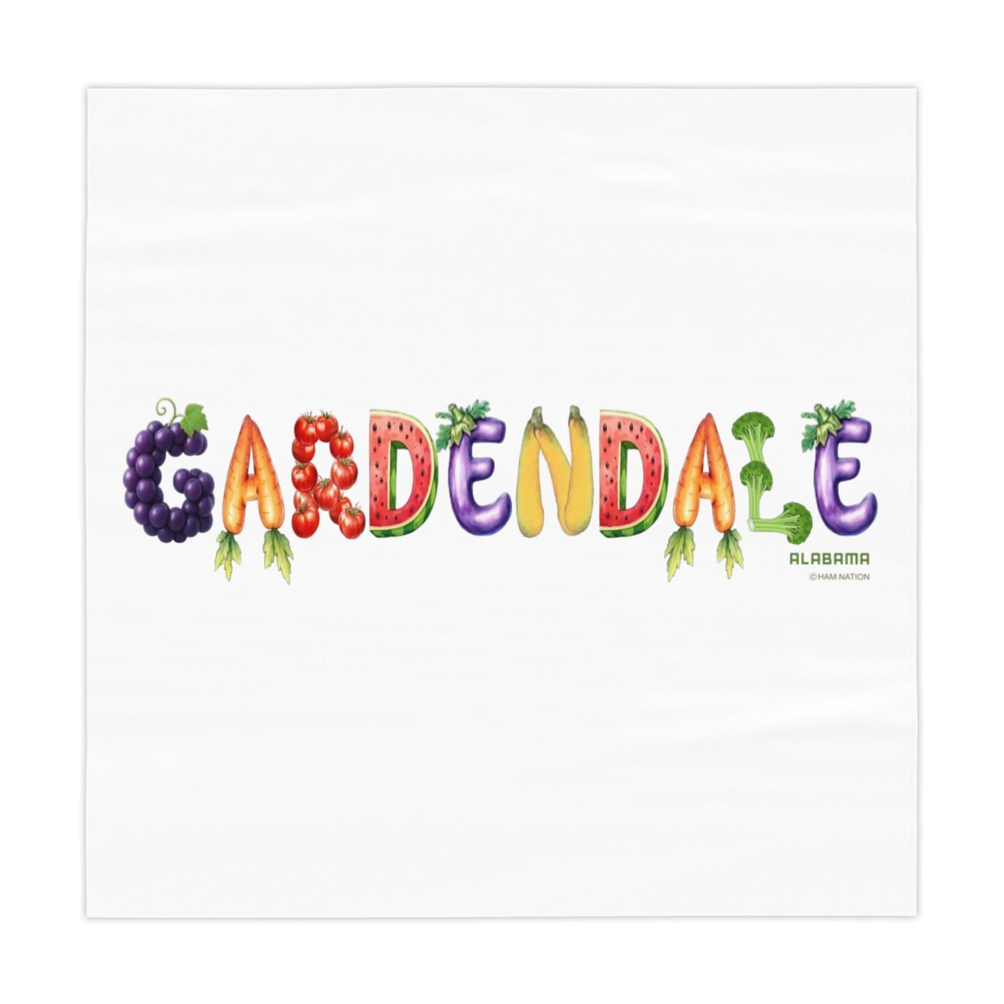 Gardendale Tablecloth — Colorful Vegetable & Fruit Kitchen Table Cover
