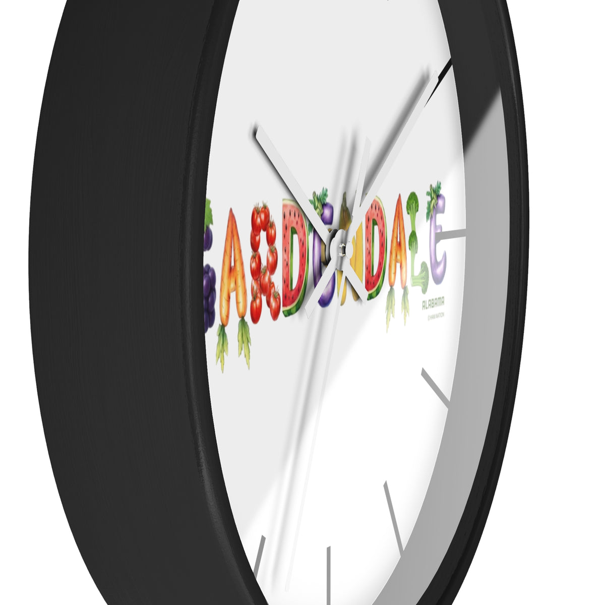 Gardendale Wall Clock — Colorful Garden Lettering Decorative Clock