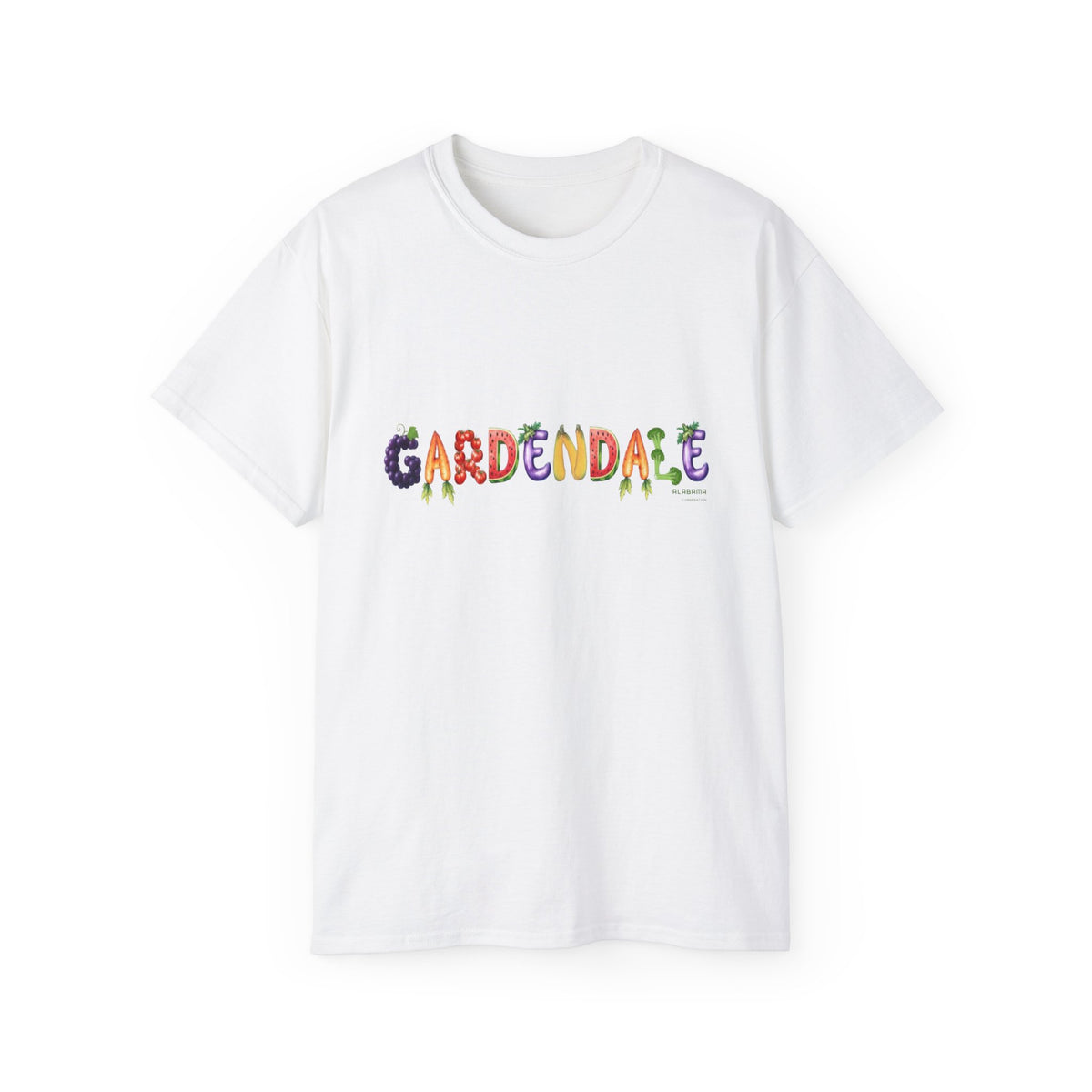 Gardendale Graphic Tee — Colorful Garden Lettering Shirt