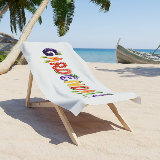 Gardendale Veggie Letters Beach Towel — Alabama Towel