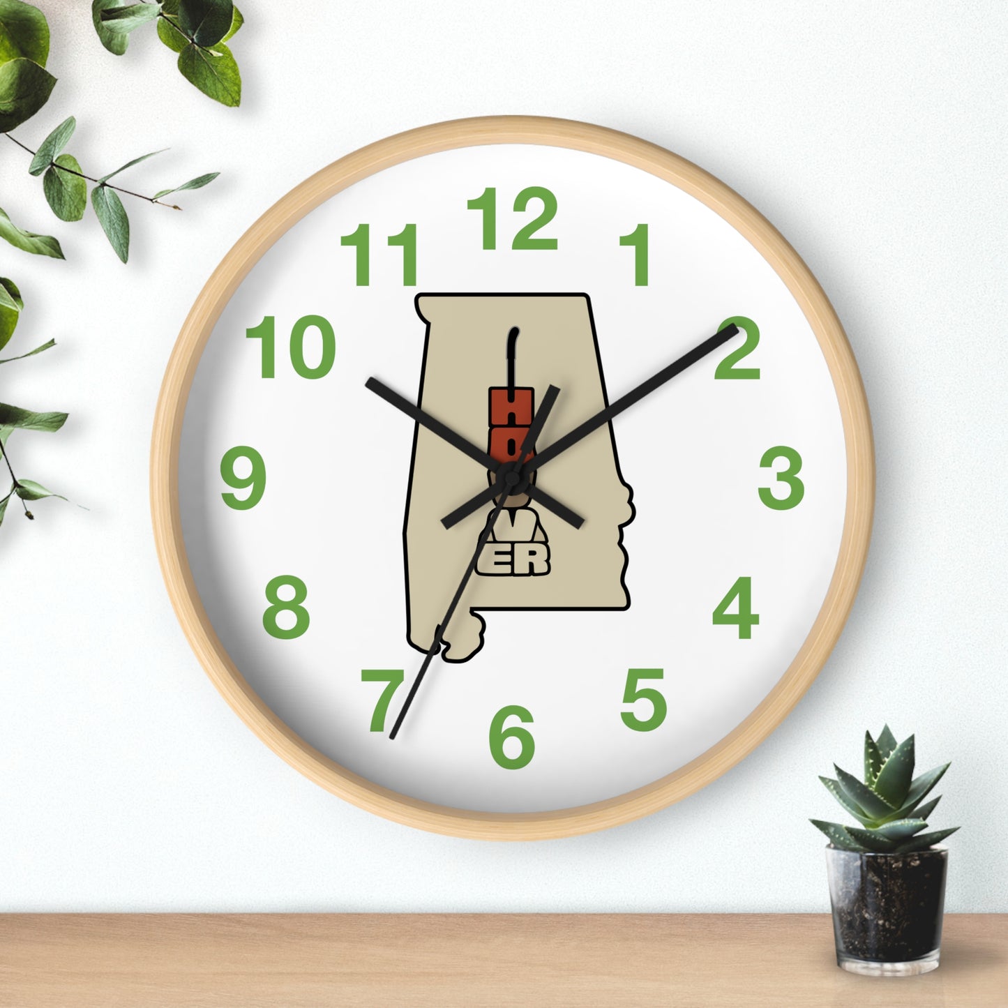 Home State; Hoover, Alabama Wall Clock