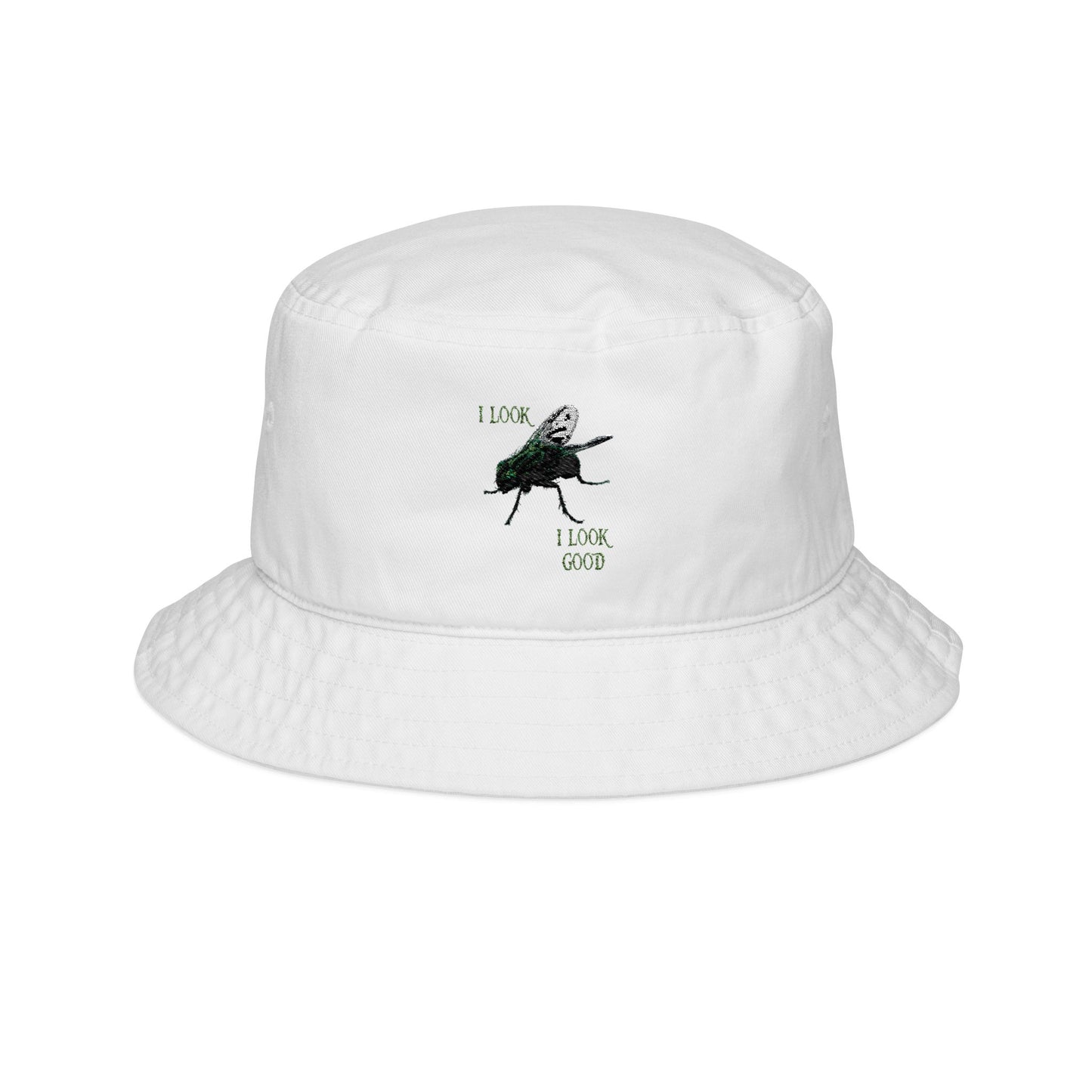Embroidered “I Look Fly, I Look Good” Bucket Hat