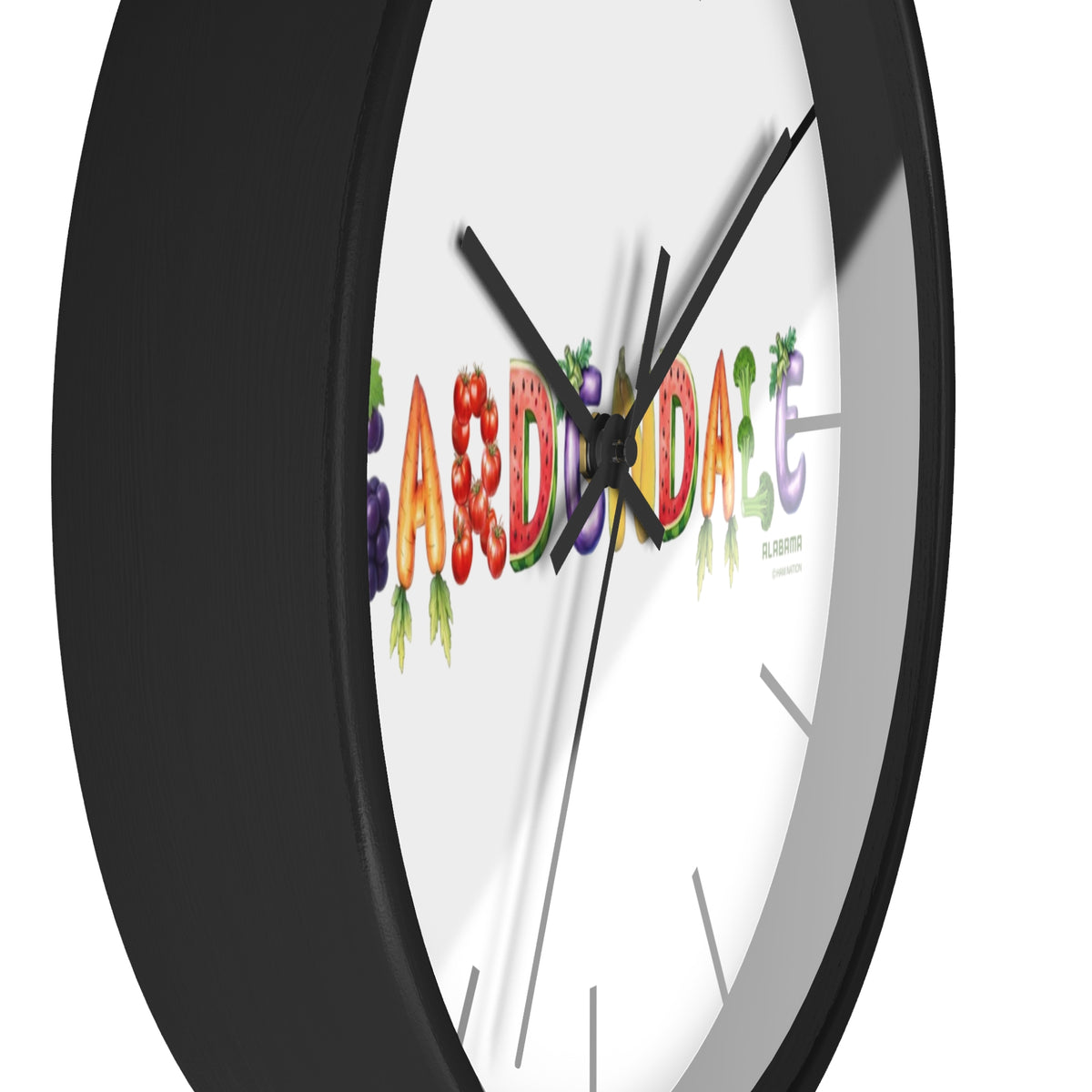 Gardendale Wall Clock — Colorful Garden Lettering Decorative Clock