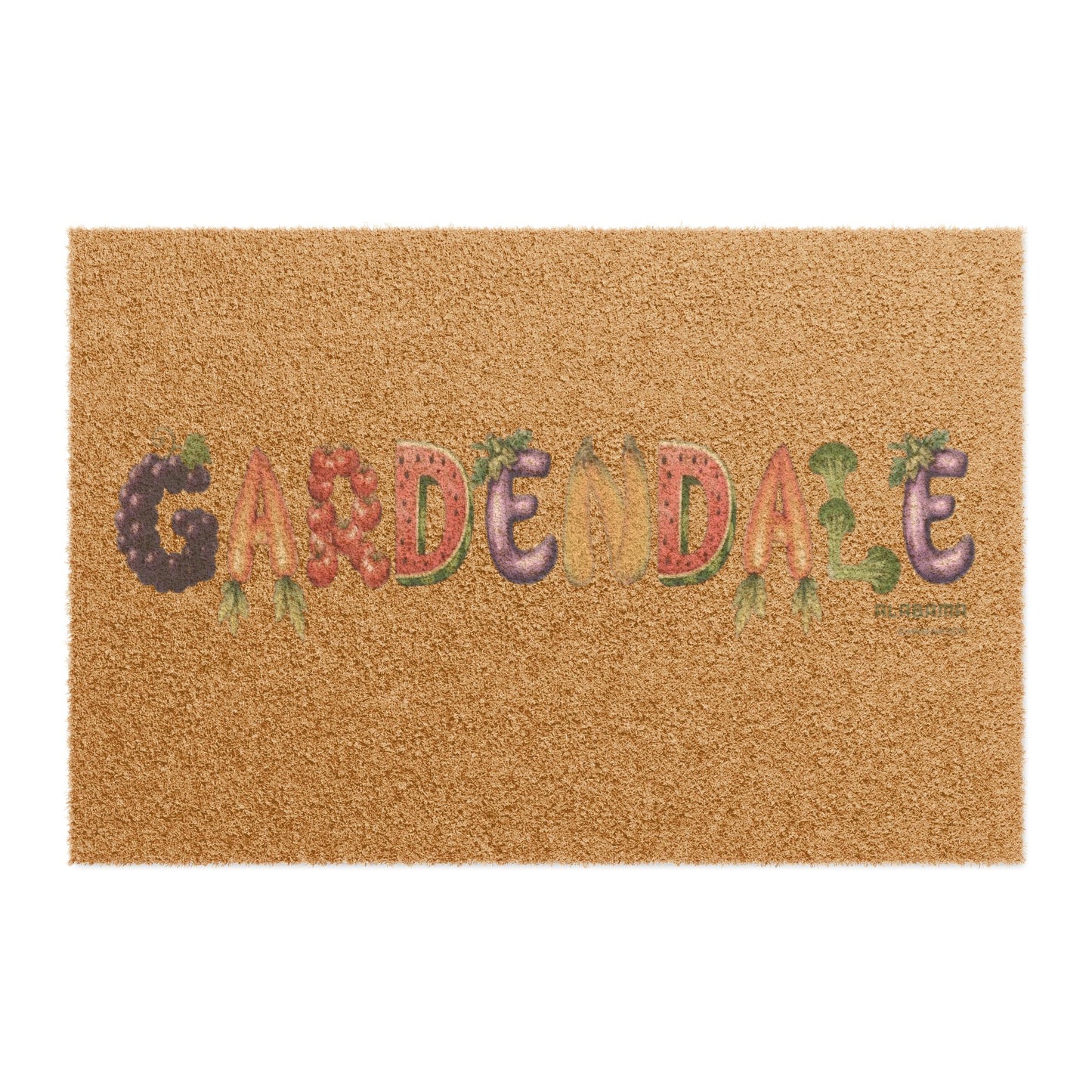 Gardendale Doormat — Floral 'GARDENDALE' Welcome Mat for Porch & Patio