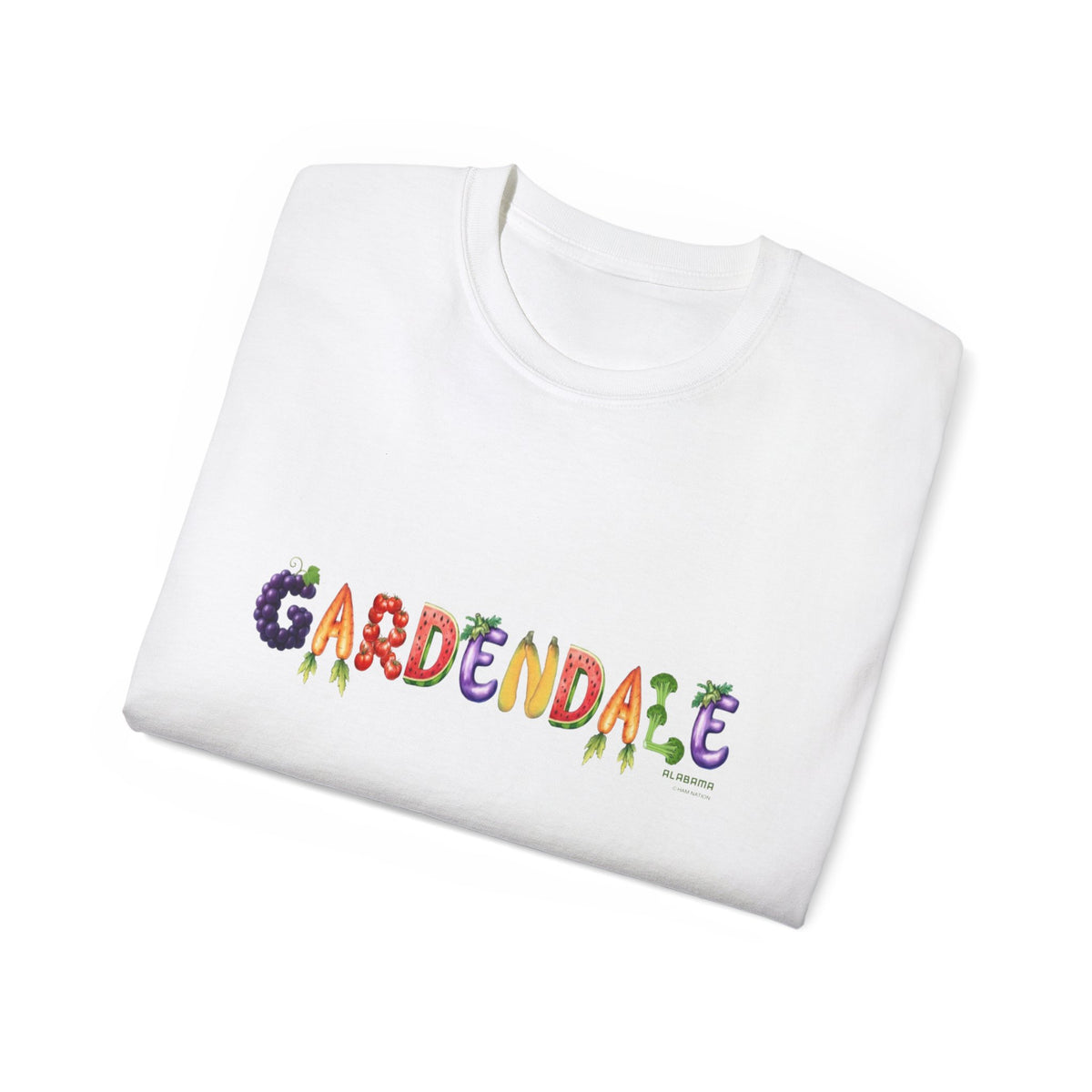 Gardendale Graphic Tee — Colorful Garden Lettering Shirt