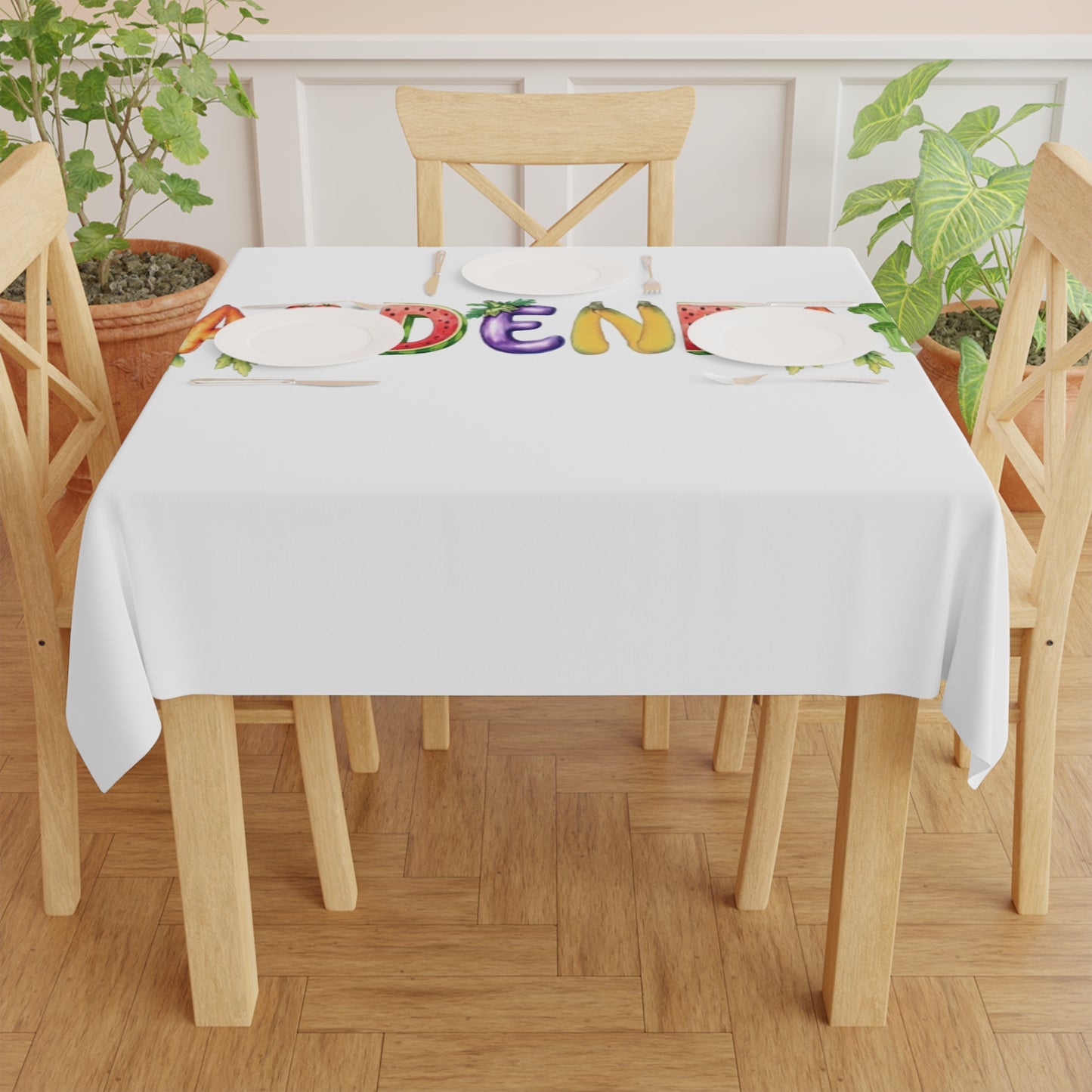 Gardendale Tablecloth — Colorful Vegetable & Fruit Kitchen Table Cover