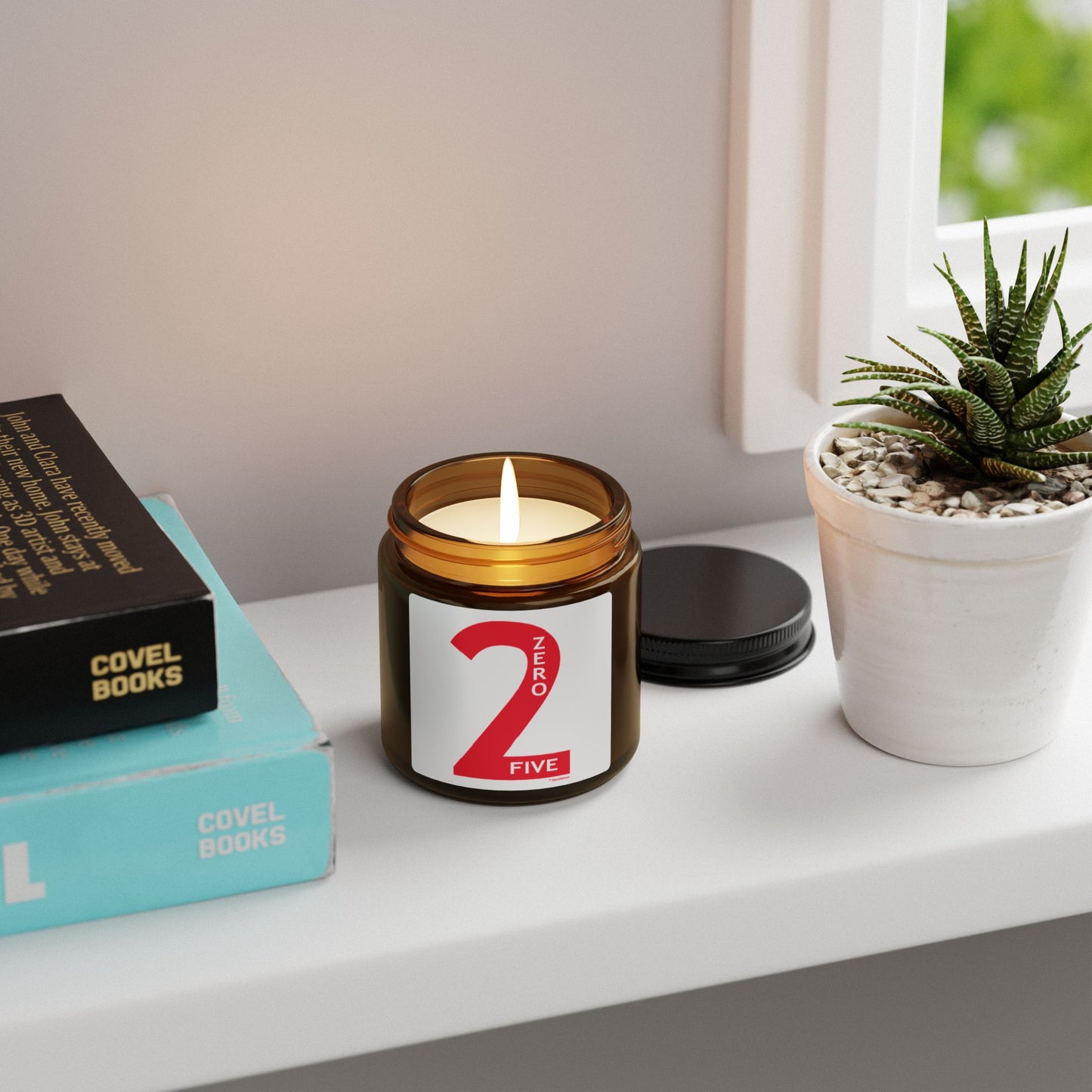 2-Zero-5 Scented Soy Candle (Multi-Size, Amber Jar)