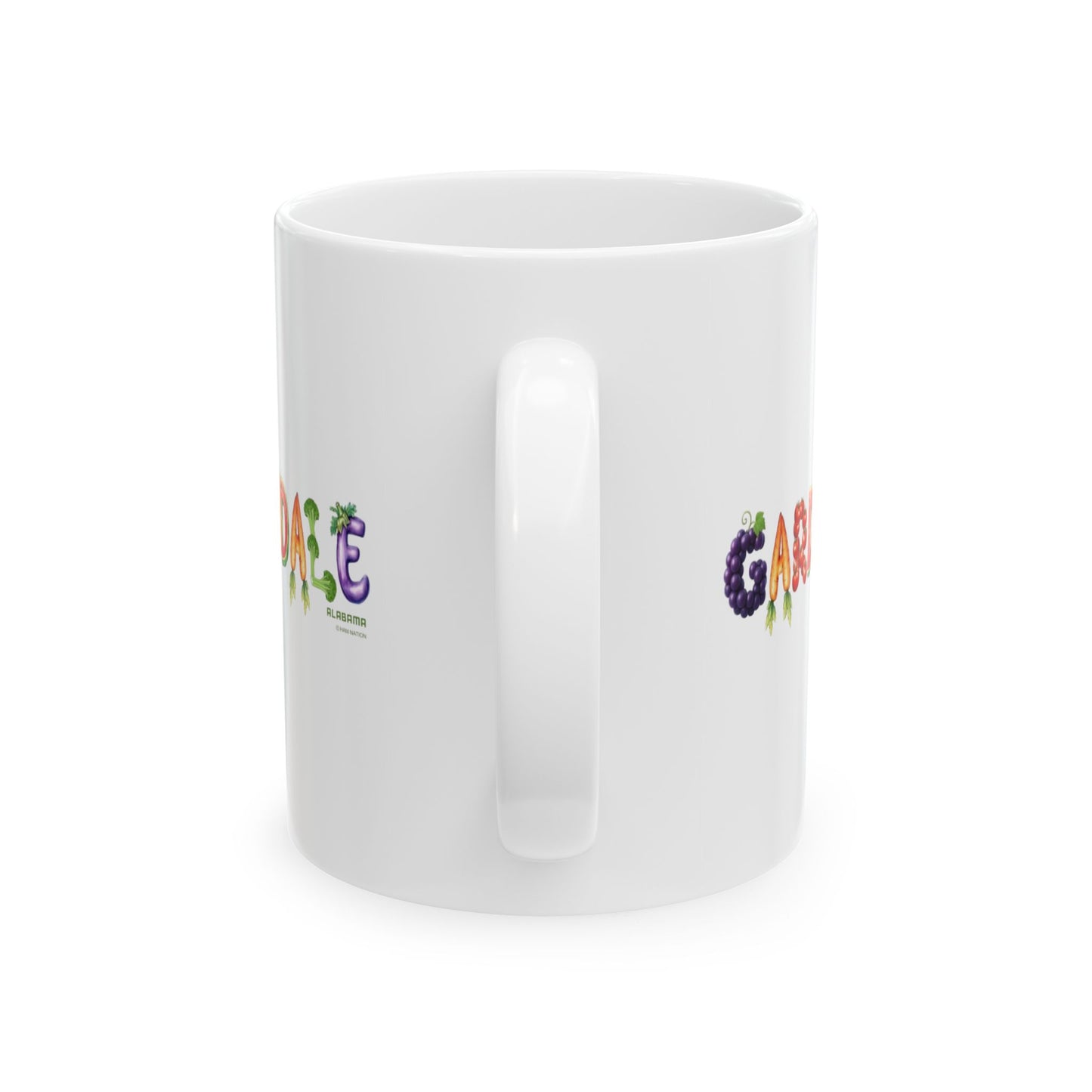 Gardeners Coffee Mug – Colorful Fruit & Veggie Lettering Coffee Cup (11oz)