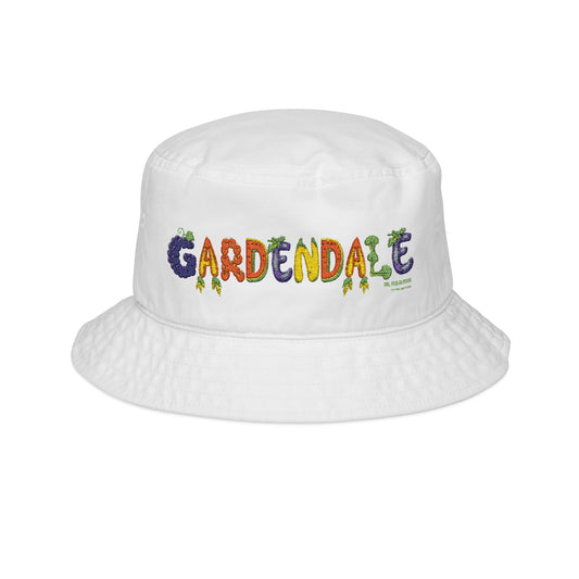 Gardendale Bucket Hat — 'GARDENDALE' Colorful Flower Lettering