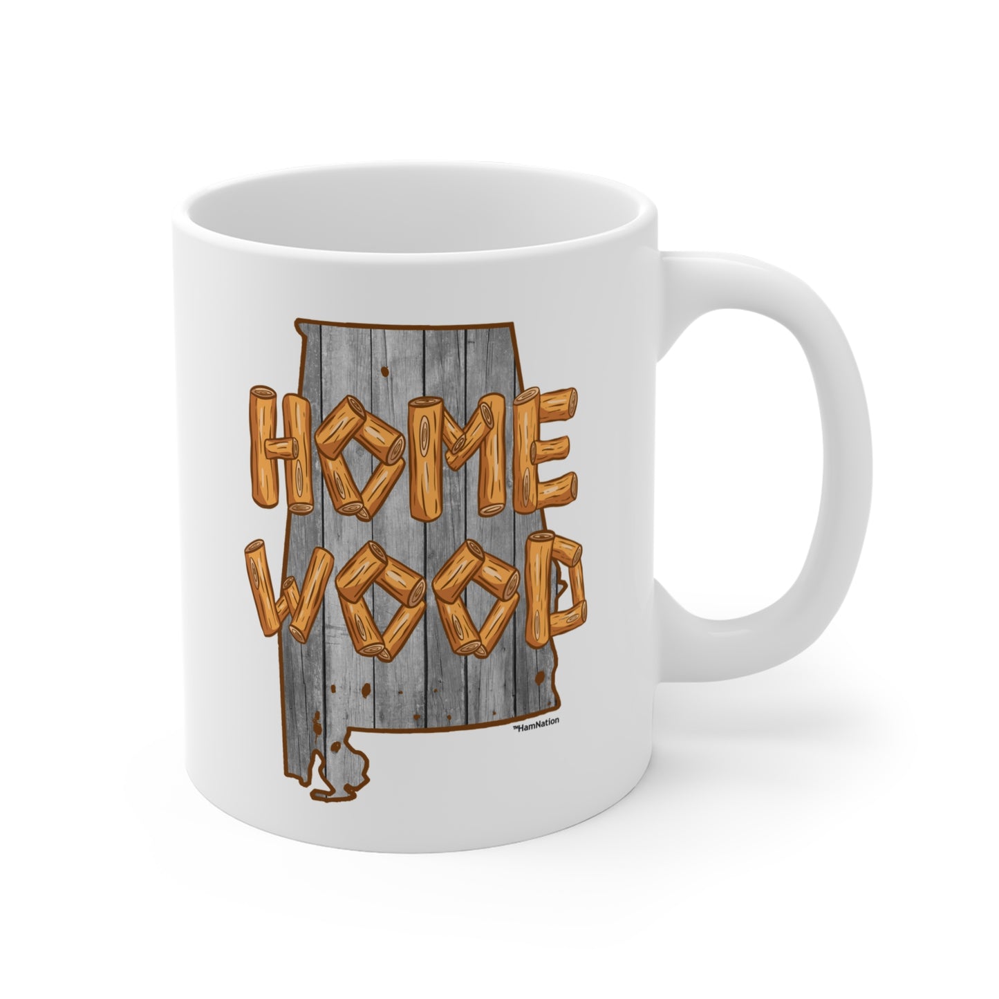 Homewood City Mug — "Home Wood" Rustic Alabama Coffee Cup